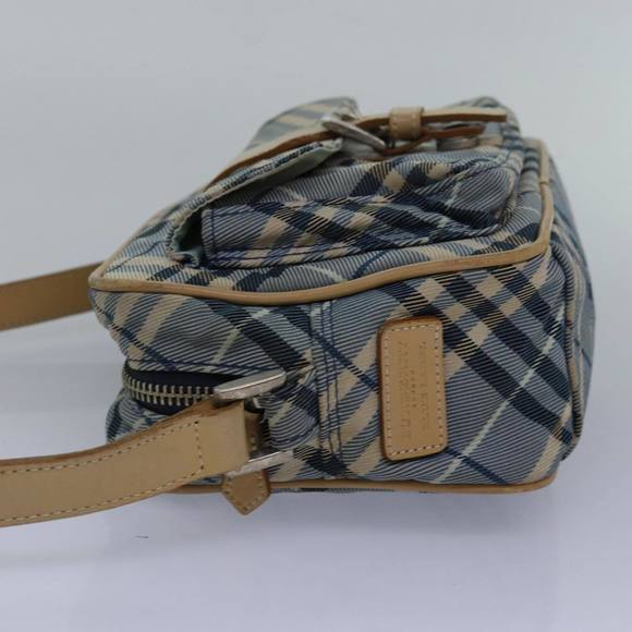 BURBERRY Nova Check Blue Label Shoulder Bag Nylon Blue Auth bs16102 - Picture 3 of 16